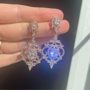 Rose Gold Bridal Earrings